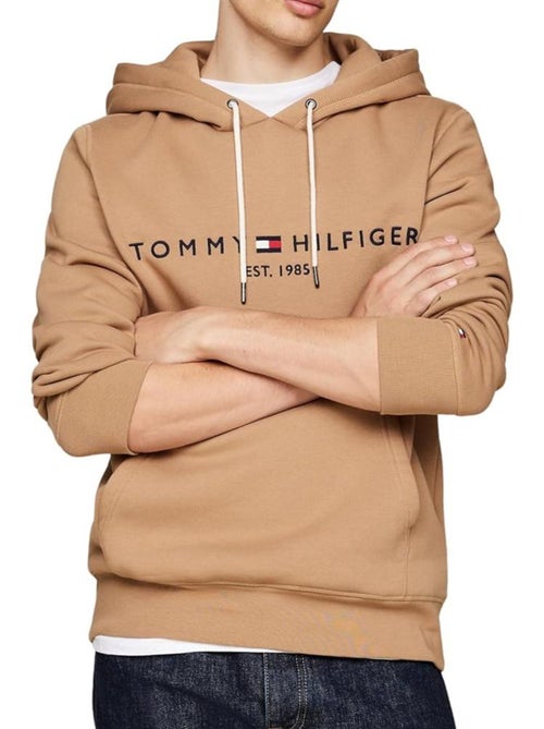 Tommy Hilfiger Heren Hoodie met Logo - Beige - Kiabi Tommy Hilfiger Heren Hoodie met Logo - Beige - Kiabi