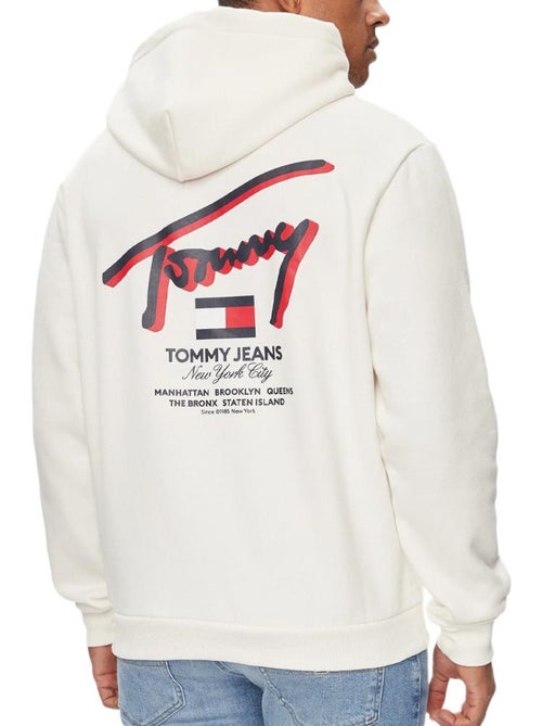 Tommy Hilfiger Heren Hoodie Wit - Regular Street Fit - Kiabi Tommy Hilfiger Heren Hoodie Wit - Regular Street Fit - Kiabi