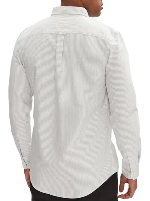 Tommy Hilfiger Heren Overhemd met Strepen Wit/Grijs - Kiabi Tommy Hilfiger Heren Overhemd met Strepen Wit/Grijs - Kiabi