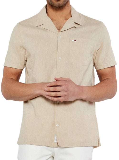 Tommy Hilfiger Heren overhemd van linnenmix - Ecru Aruba - Kiabi Tommy Hilfiger Heren overhemd van linnenmix - Ecru Aruba - Kiabi