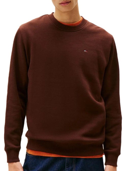 Tommy Hilfiger Heren Sweatshirt Bruin Reg Flag Crew - Kiabi Tommy Hilfiger Heren Sweatshirt Bruin Reg Flag Crew - Kiabi