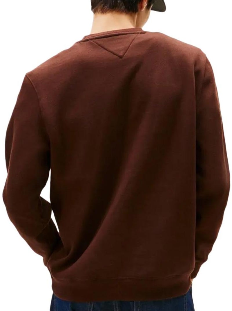 Tommy Hilfiger Heren Sweatshirt Bruin Reg Flag Crew Bruin - Kiabi