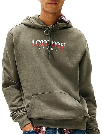 Tommy hilfiger heren sweatshirt kaki dm0dm22113