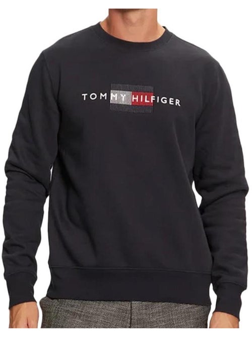 Tommy Hilfiger Heren Sweatshirt Marineblauw met Vlaglogo - Kiabi Tommy Hilfiger Heren Sweatshirt Marineblauw met Vlaglogo - Kiabi