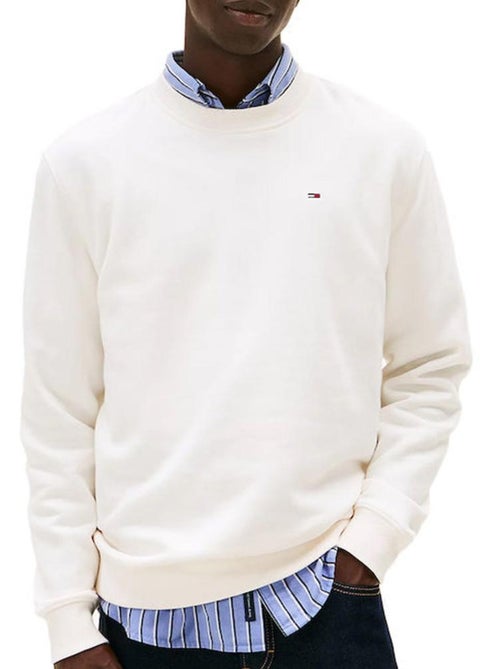 Tommy Hilfiger Heren Sweatshirt Wit Reg Flag Crews - Kiabi Tommy Hilfiger Heren Sweatshirt Wit Reg Flag Crews - Kiabi