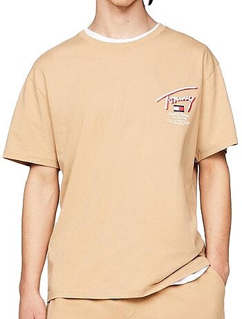 Tommy hilfiger t-shirt voor heren - donkerblauw katoen