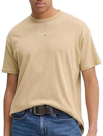 Tommy hilfiger heren t-shirt beige linear0