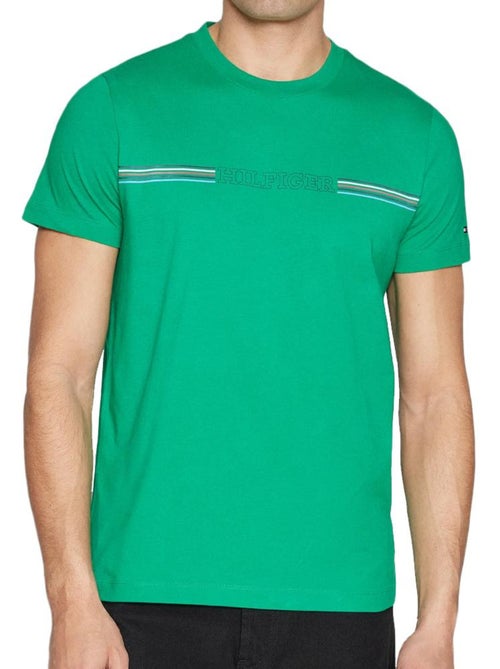 Tommy Hilfiger Heren T-shirt Groen MW0MW34428 - Kiabi Tommy Hilfiger Heren T-shirt Groen MW0MW34428 - Kiabi