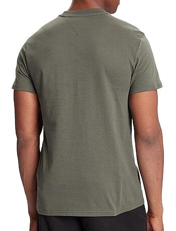 Tommy hilfiger heren t-shirt bruin met vlaglogo