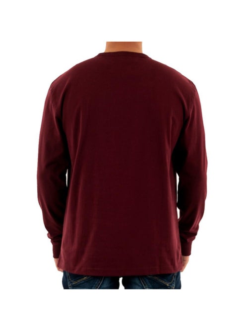 Tommy Hilfiger Heren T-shirt Lange Mouwen Bordeauxrood Reg Badge - Kiabi Tommy Hilfiger Heren T-shirt Lange Mouwen Bordeauxrood Reg Badge - Kiabi
