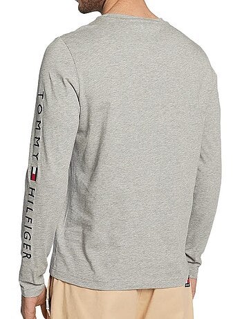 Tommy hilfiger heren t-shirt lange mouwen grijs tommy slee