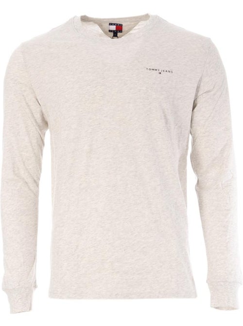 Tommy Hilfiger Heren T-Shirt met Lange Mouwen - Grijs Gemêleerd - Kiabi Tommy Hilfiger Heren T-Shirt met Lange Mouwen - Grijs Gemêleerd - Kiabi