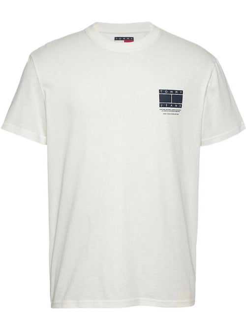 Tommy Hilfiger Heren T-Shirt Wit met Graphic Print - Kiabi Tommy Hilfiger Heren T-Shirt Wit met Graphic Print - Kiabi