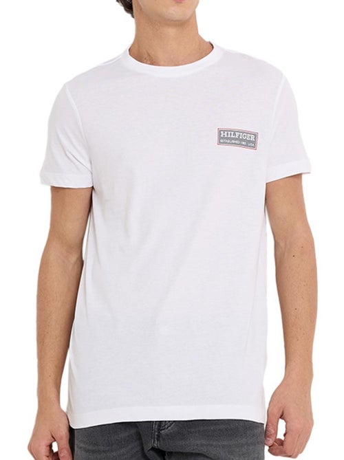 Tommy Hilfiger Heren T-shirt Wit met Print - Kiabi Tommy Hilfiger Heren T-shirt Wit met Print - Kiabi