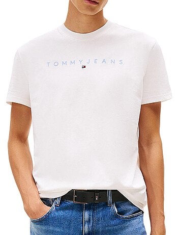 Tommy hilfiger heren t-shirt wit reg linear