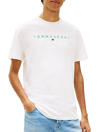 Tommy hilfiger heren t-shirt groen reg linearss