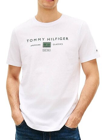 Tommy hilfiger groen t-shirt voor heren
