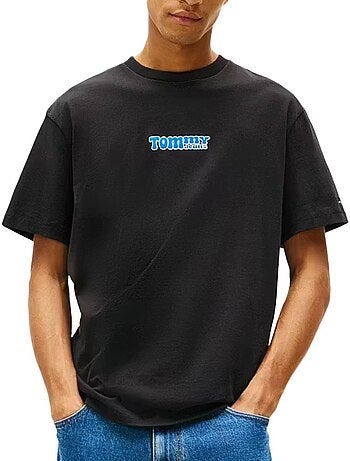 Tommy hilfiger heren t-shirt zwart dm0dm22051