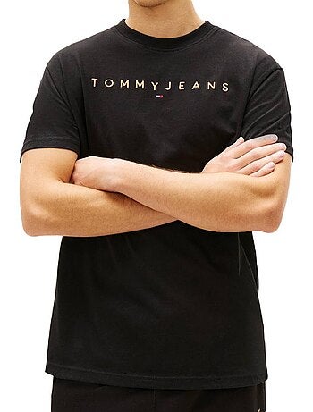 Tommy hilfiger heren t-shirt groen reg linearss