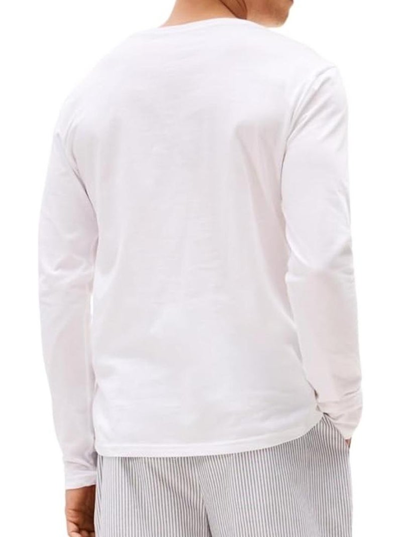 Tommy hilfiger heren t-shirts met lange mouwen - 3-pack zwart/wit/grijs um0um03022 Zilvergrijs - Kiabi