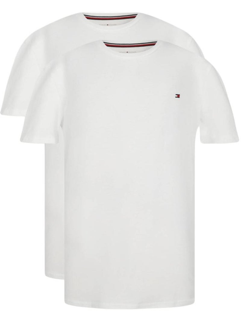 Tommy hilfiger heren t-shirts wit - set van 2 Wit - Kiabi