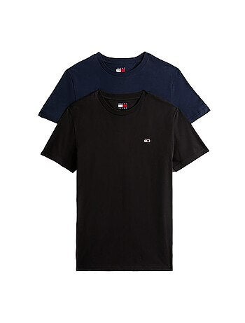 Tommy hilfiger heren t-shirts zwart/marine - set van 2