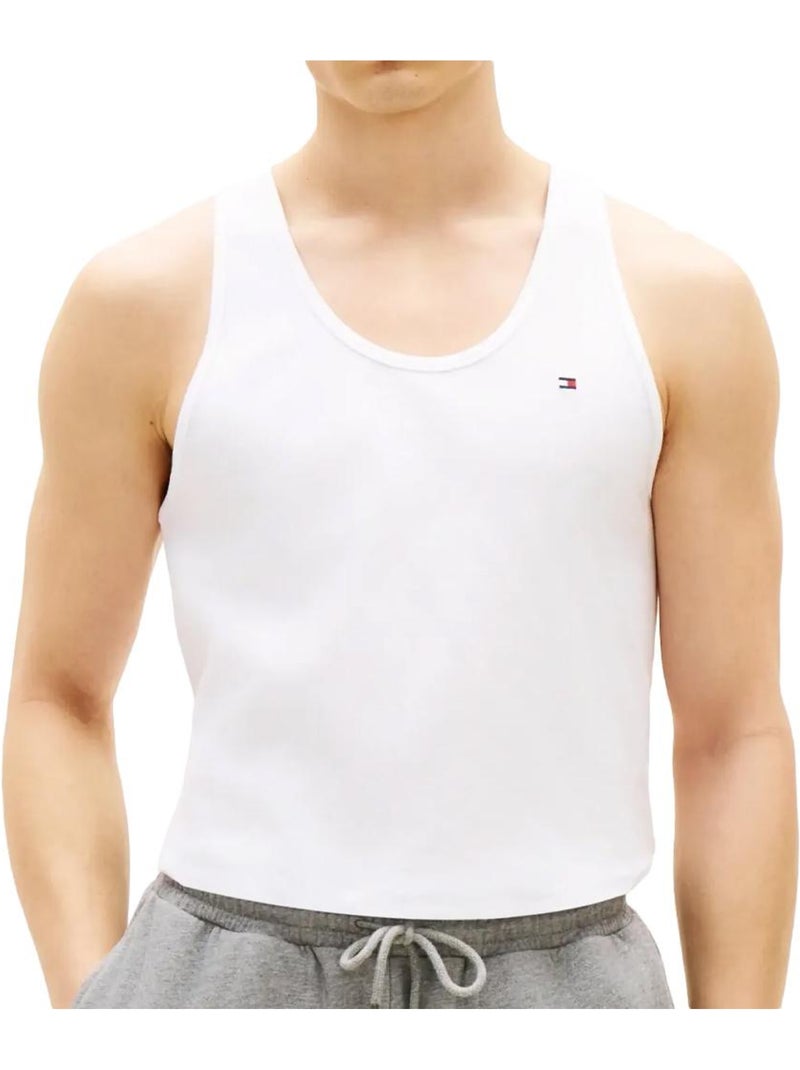 Tommy hilfiger heren tanktop wit/beige Beige - Kiabi