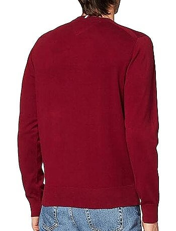 Tommy hilfiger heren trui bordeauxrood pima katoen mw0mw28047