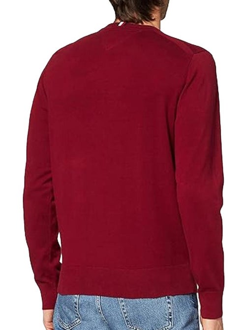 Tommy Hilfiger Heren Trui Bordeauxrood Pima Katoen MW0MW28047 - Kiabi Tommy Hilfiger Heren Trui Bordeauxrood Pima Katoen MW0MW28047 - Kiabi