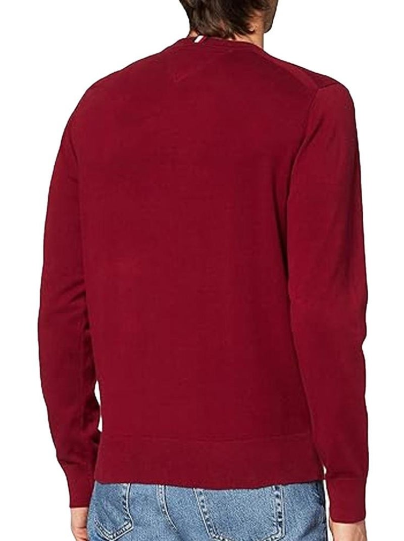 Tommy Hilfiger Heren Trui Bordeauxrood Pima Katoen MW0MW28047 Rood - Kiabi