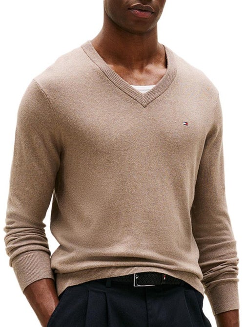 Tommy Hilfiger Heren Trui Bruin Pima Katoen MW0MW28047 - Kiabi Tommy Hilfiger Heren Trui Bruin Pima Katoen MW0MW28047 - Kiabi