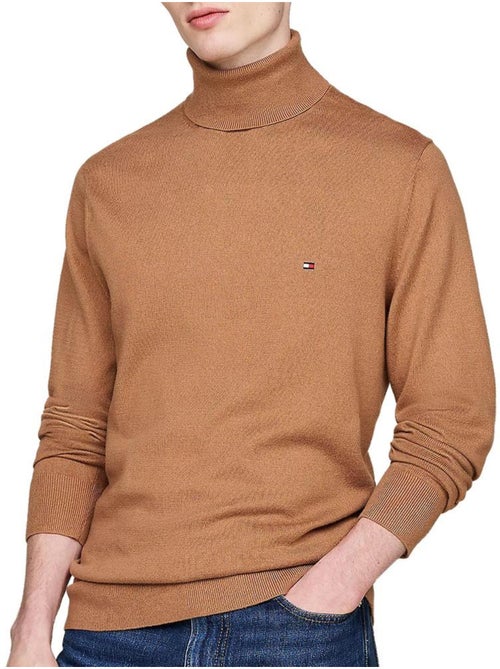 Tommy Hilfiger Heren Trui Camel Pima Katoen - Kiabi Tommy Hilfiger Heren Trui Camel Pima Katoen - Kiabi