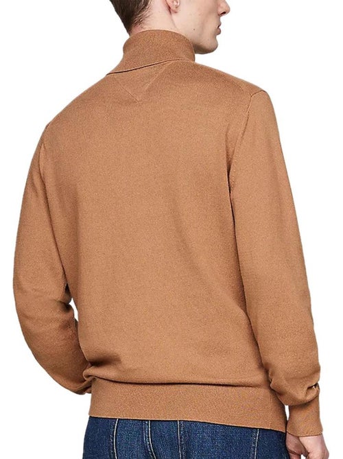 Tommy Hilfiger Heren Trui Camel Pima Katoen - Kiabi Tommy Hilfiger Heren Trui Camel Pima Katoen - Kiabi