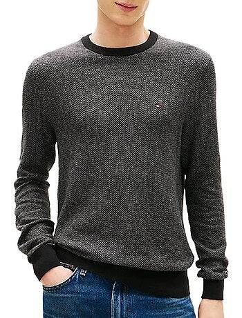 Tommy hilfiger heren trui grijs pima katoen