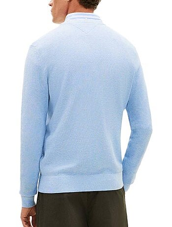 Tommy hilfiger heren trui pastelblauw structuur