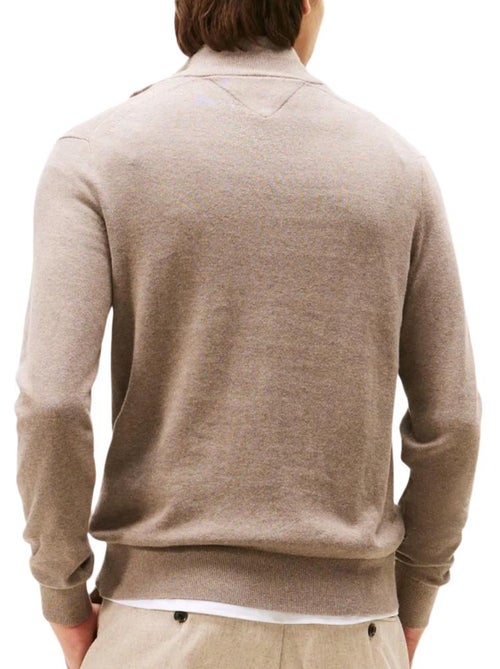 Tommy Hilfiger Heren Trui Pima Katoen Bruin - Kiabi Tommy Hilfiger Heren Trui Pima Katoen Bruin - Kiabi
