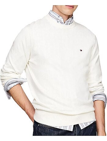 Tommy hilfiger heren trui wit pima katoen