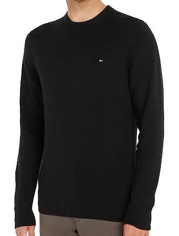 Tommy hilfiger heren trui zwart pima katoen mw0mw28046