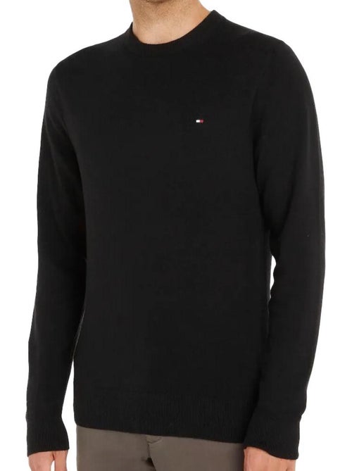 Tommy Hilfiger Heren Trui Zwart Pima Katoen MW0MW28046 - Kiabi