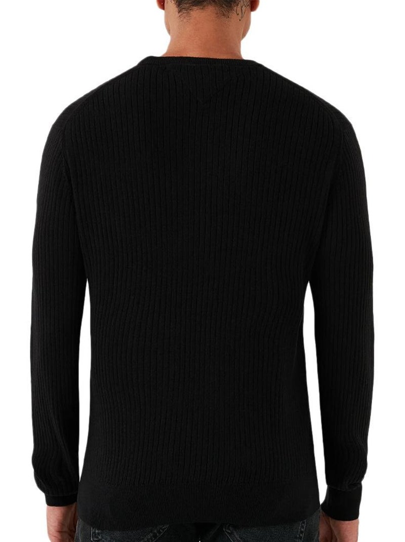 Tommy Hilfiger Heren Trui Zwart Pima Katoen MW0MW40449 Zwart - Kiabi