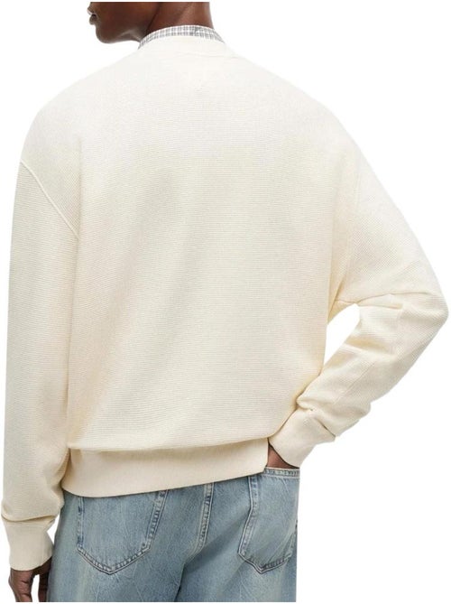 Tommy Hilfiger Heren Washed Ecru Sweatshirt - Kiabi Tommy Hilfiger Heren Washed Ecru Sweatshirt - Kiabi