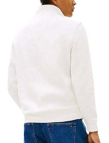 Tommy hilfiger heren witte fleece sweatshirt