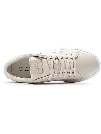 Tommy hilfiger icon court light beige dames sneakers
