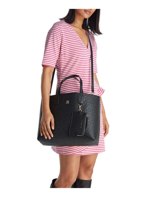 Tommy Hilfiger Icon Satchel Zwarte Dames Handtas - Kiabi