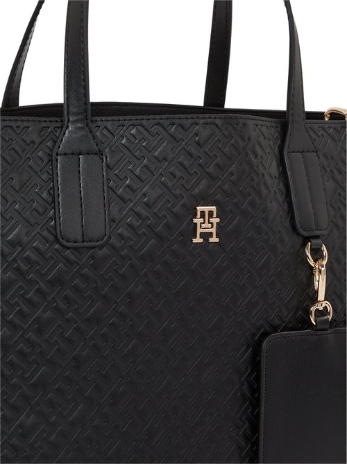 Tommy Hilfiger Icon Satchel Zwarte Dames Handtas - Kiabi