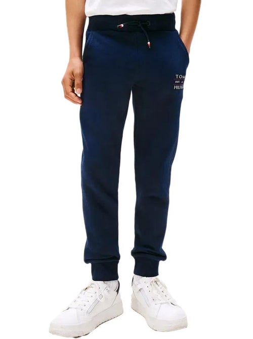 Tommy Hilfiger Joggingbroek Jongens Marineblauw met Vlag - Kiabi Tommy Hilfiger Joggingbroek Jongens Marineblauw met Vlag - Kiabi