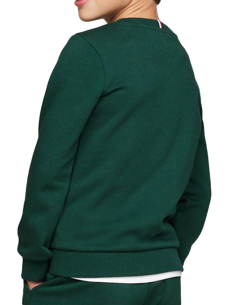 Tommy Hilfiger Jongens Groene Hoodie met Puff Logo Groen - Kiabi