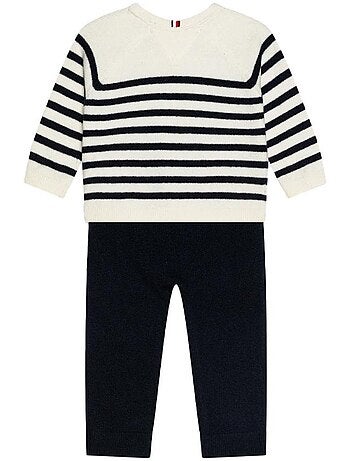 Tommy hilfiger jongens set marine/wit nautisch