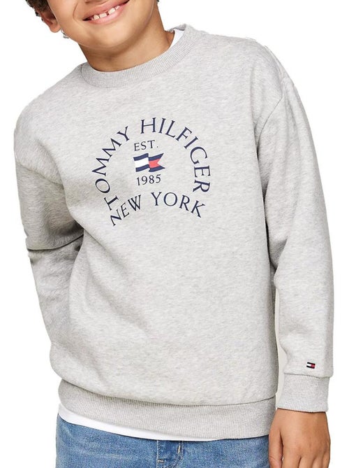 Tommy Hilfiger Jongens Sweatshirt Grijs Nautisch - Kiabi Tommy Hilfiger Jongens Sweatshirt Grijs Nautisch - Kiabi