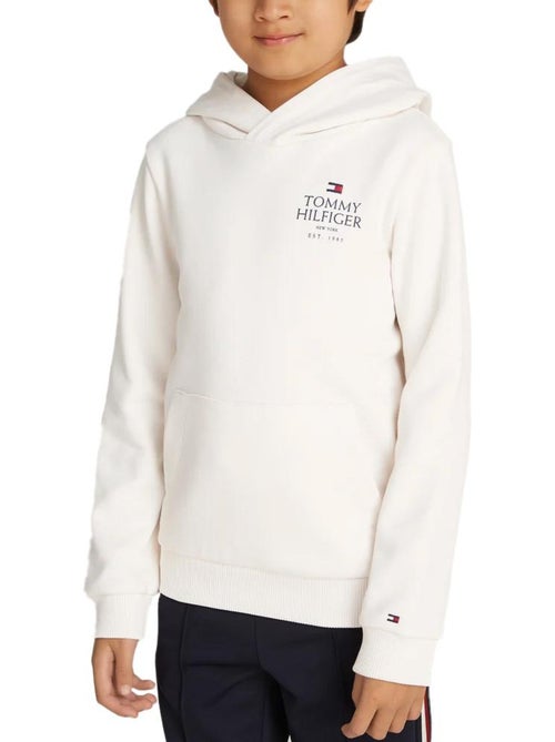 Tommy Hilfiger Jongens Sweatshirt Wit met Puffprint - Kiabi Tommy Hilfiger Jongens Sweatshirt Wit met Puffprint - Kiabi